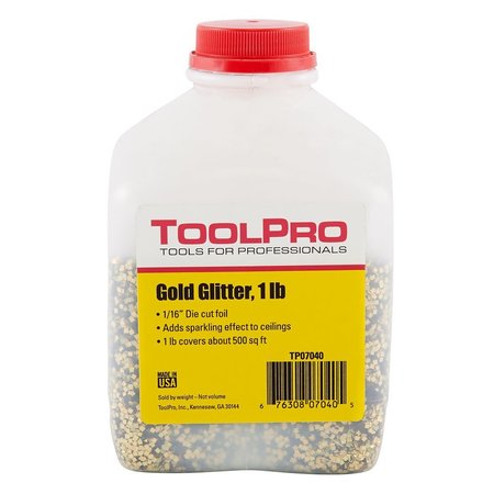 TOOLPRO 1/16 in. Gold Foil 1 lb. Ceiling Glitter TP07040